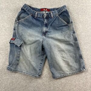 Vintage Guess Jean Shorts Mens 30 Denim Jorts 90s Y2K Baggy Distressed Cargo